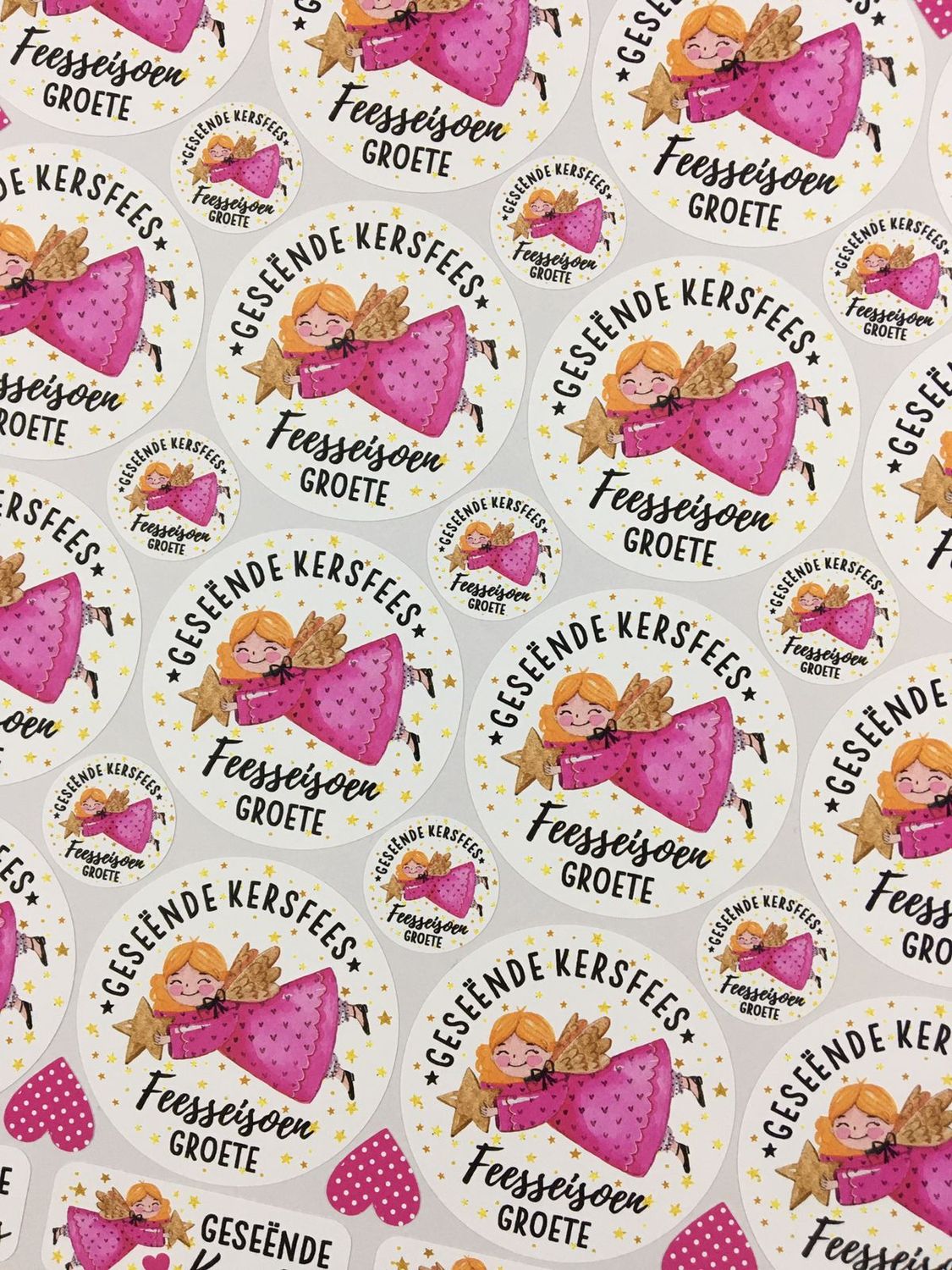 Christmas Theme 19 - Gift Stickers - Afrikaans