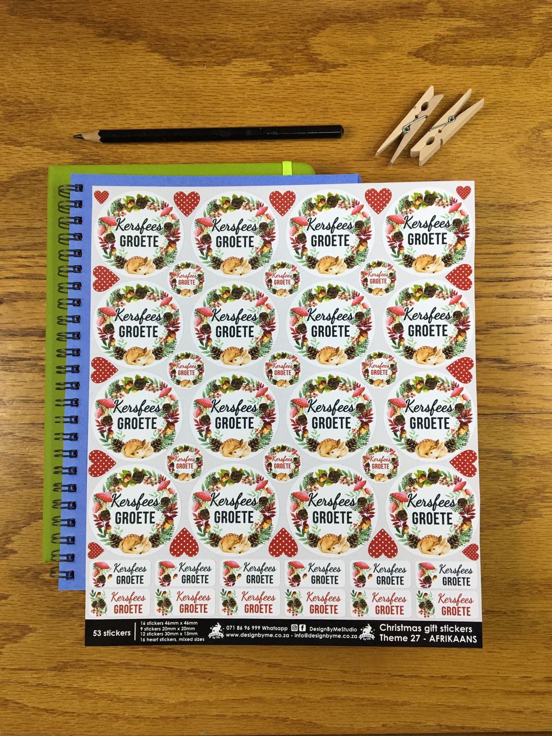 Christmas Theme 27 - Stickers - Afrikaans