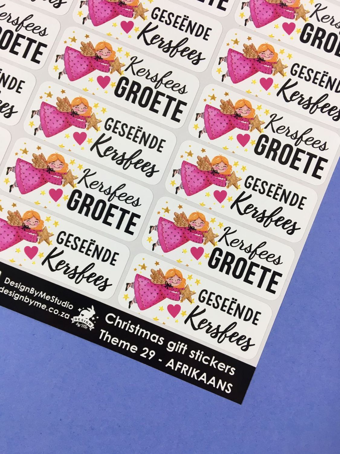 Christmas Theme 29 - Gift Stickers - Afrikaans