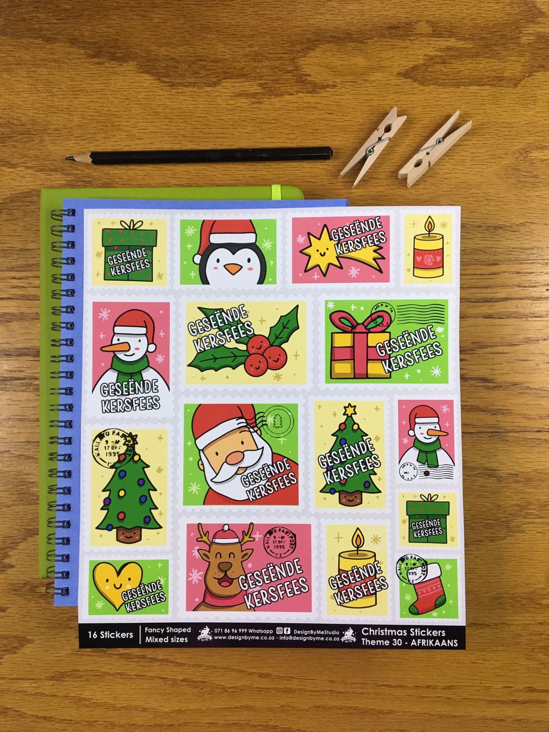 Christmas Theme 30 - Gift Stickers - Afrikaans