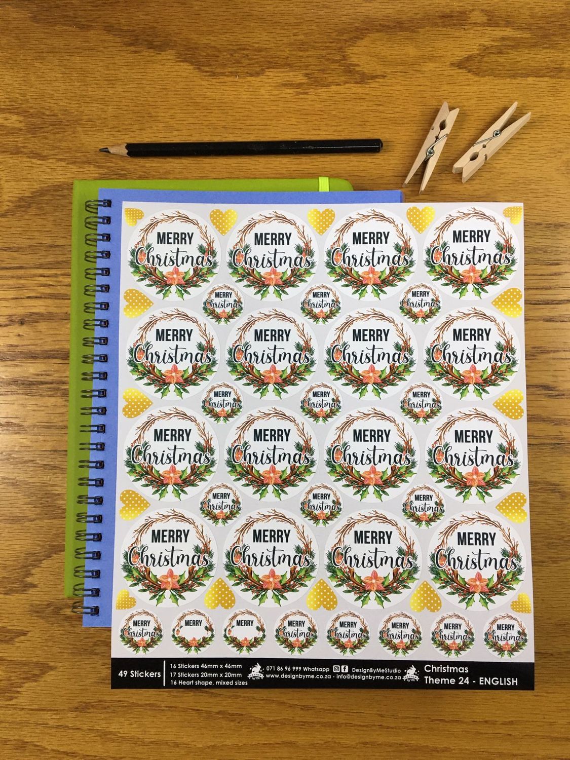Christmas Theme 24 - Stickers - English