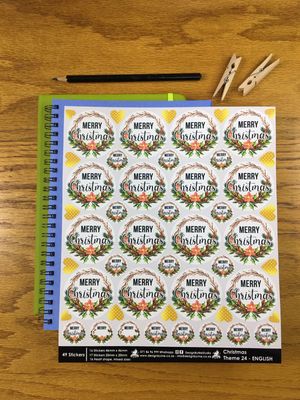 Christmas Theme 24 - Stickers - English Christmas Theme 24 - Stickers - English