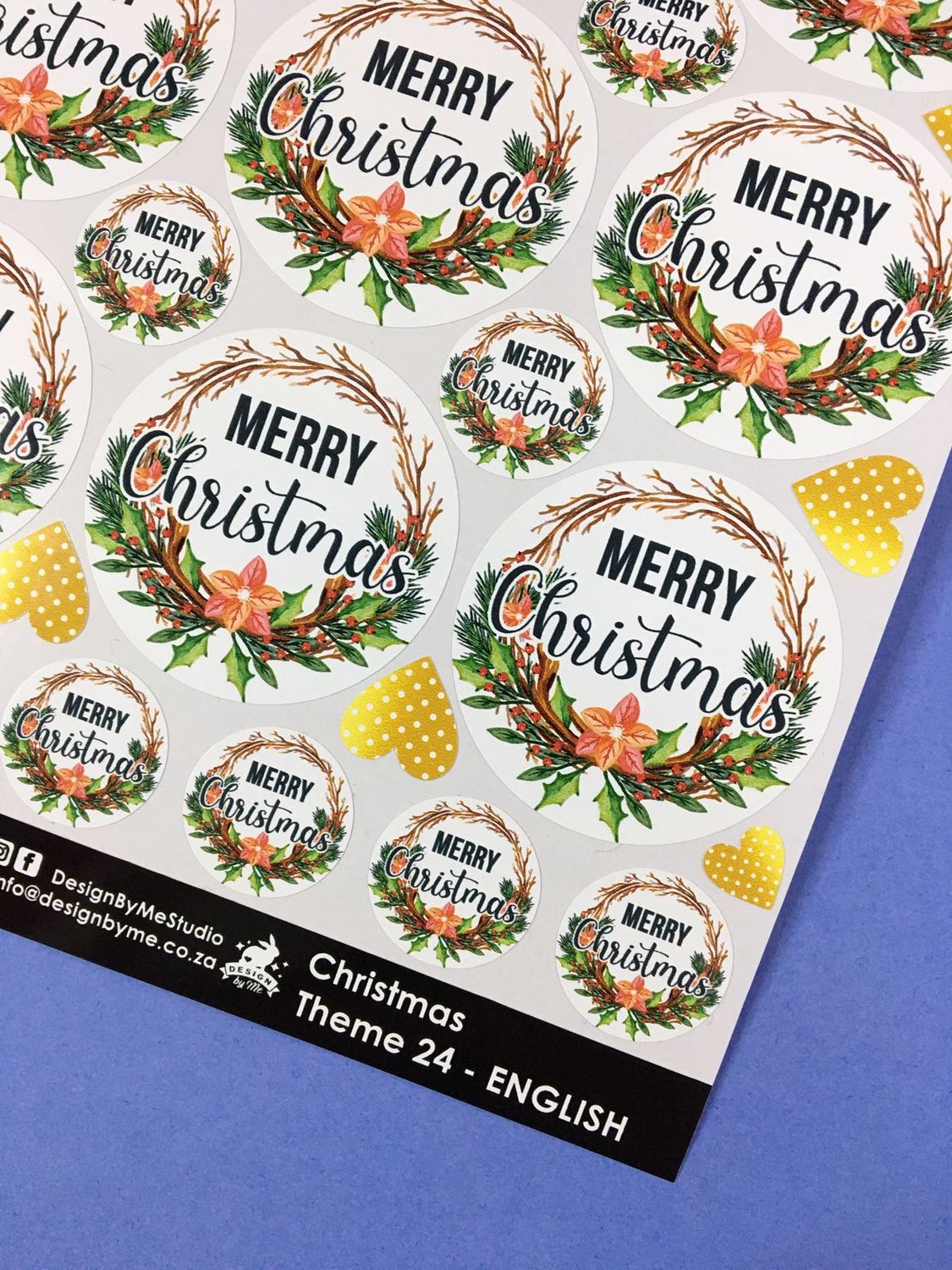 Christmas Theme 24 - Stickers - English