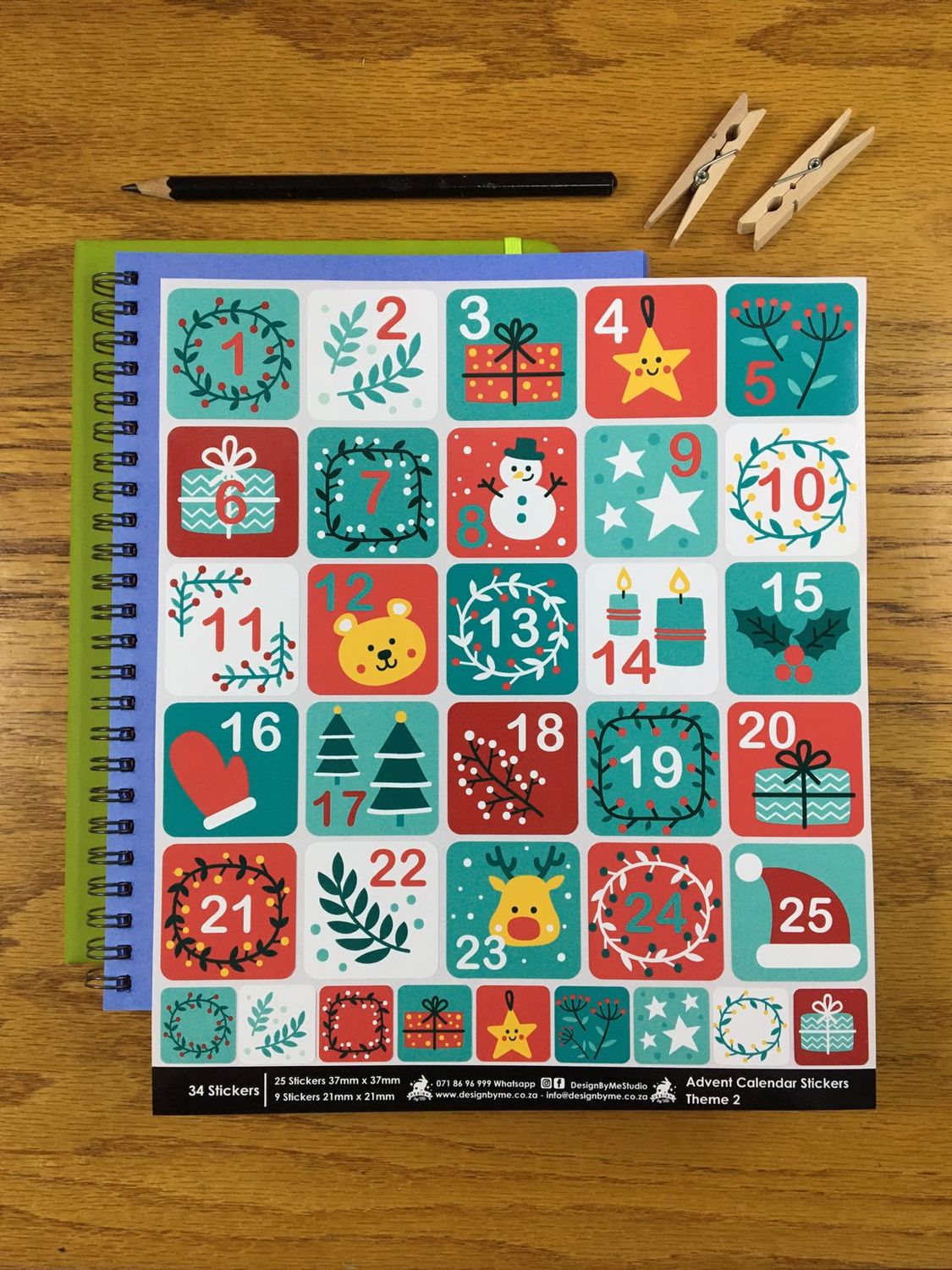 Advent Calendar Stickers - Theme 2 - No Words