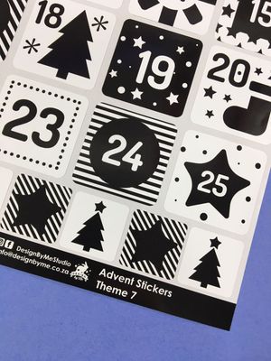 Advent Calendar Stickers - Theme 7 - No Words