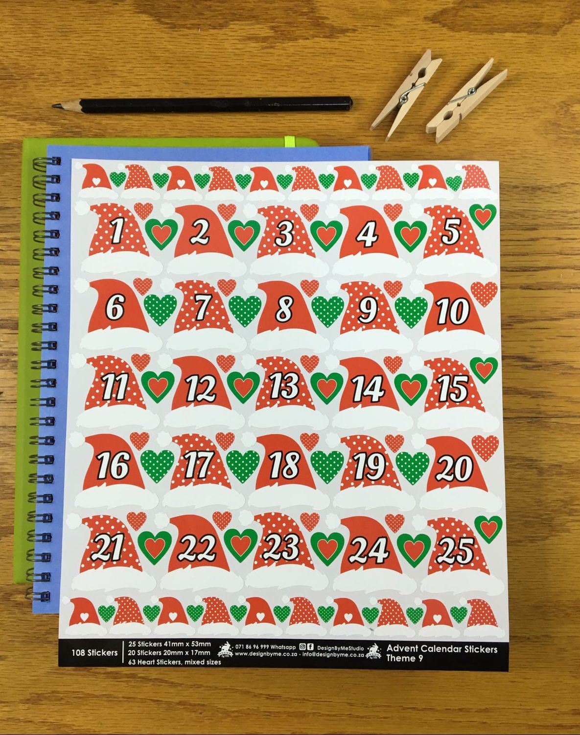 Advent Calendar Stickers - Theme 9 - No Words