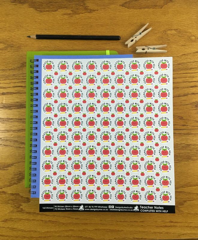 Teacher Note Stickers in English