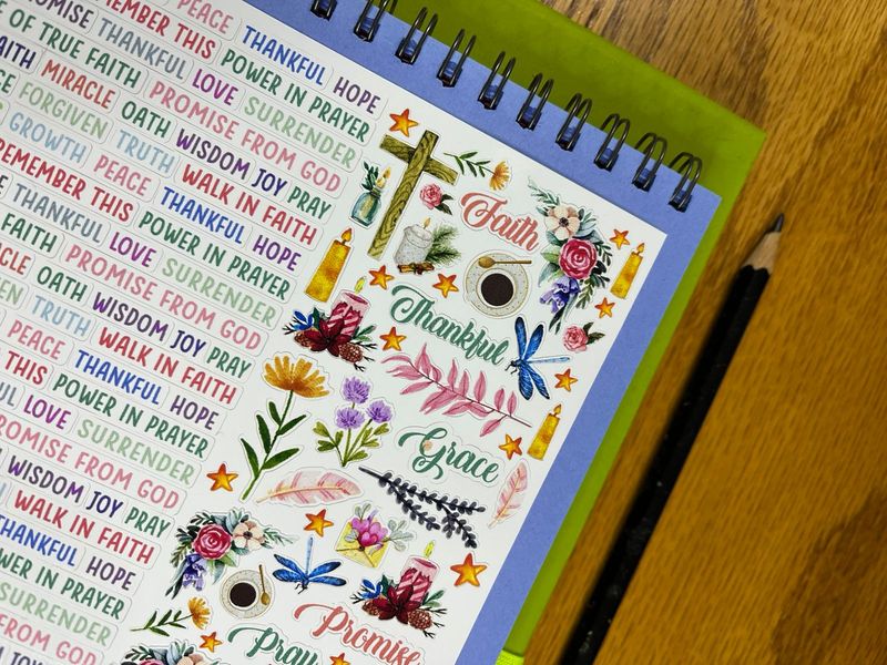 Bible Journal Stickers in English