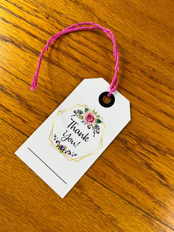 English Thank you Gift Tags | English Thank you Gift Note Cards