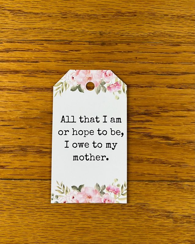 English Mother's day Gift Tags  | English Mother's Day Gift Note cards