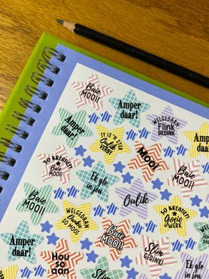 Stars Theme 3 Reward Stickers - Afrikaans