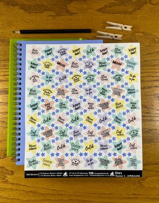 Stars Theme 3 Reward Stickers - Afrikaans