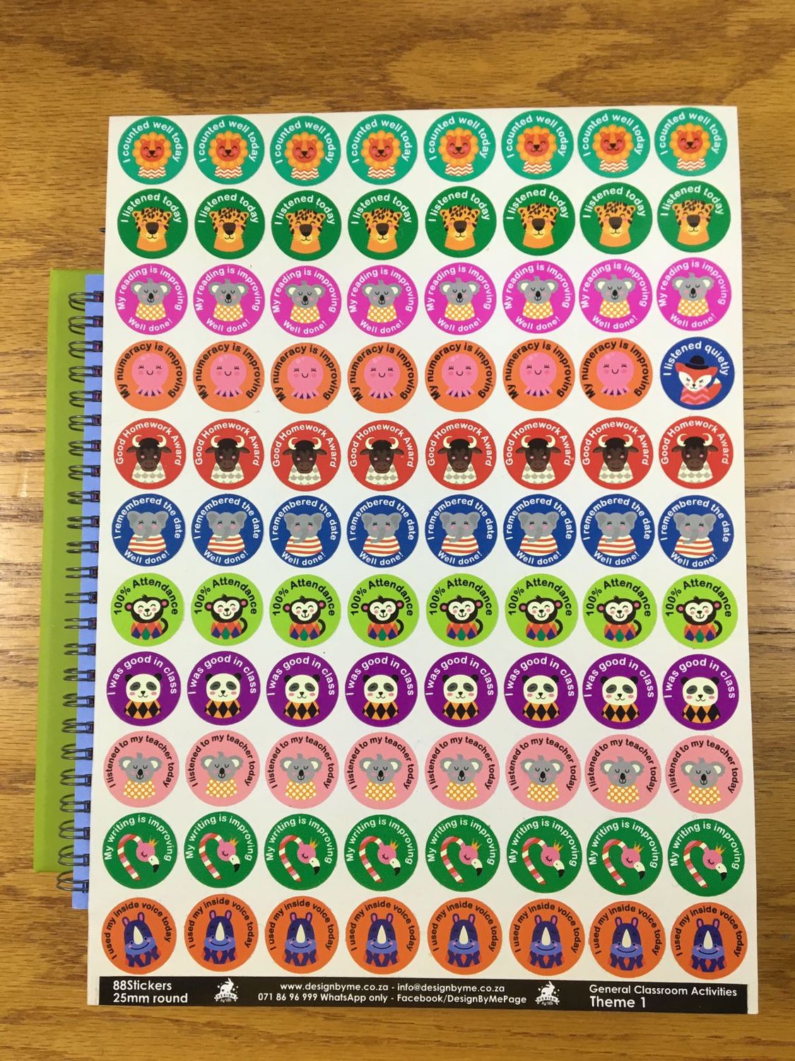 animals behaviour Sample Sale 115 - English Reward Stickers