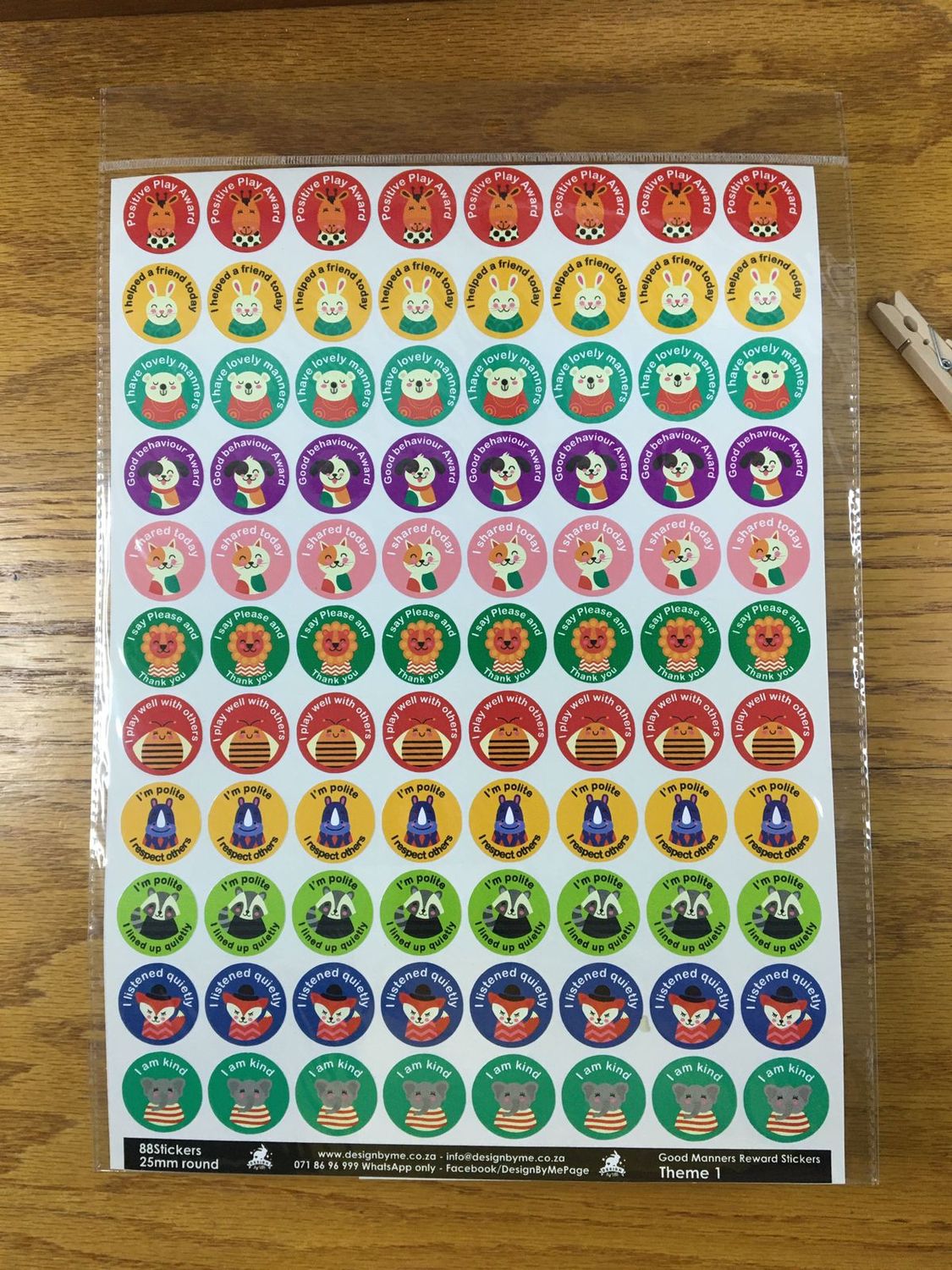 Animal Theme Good Manners Sample Sale 120 - English