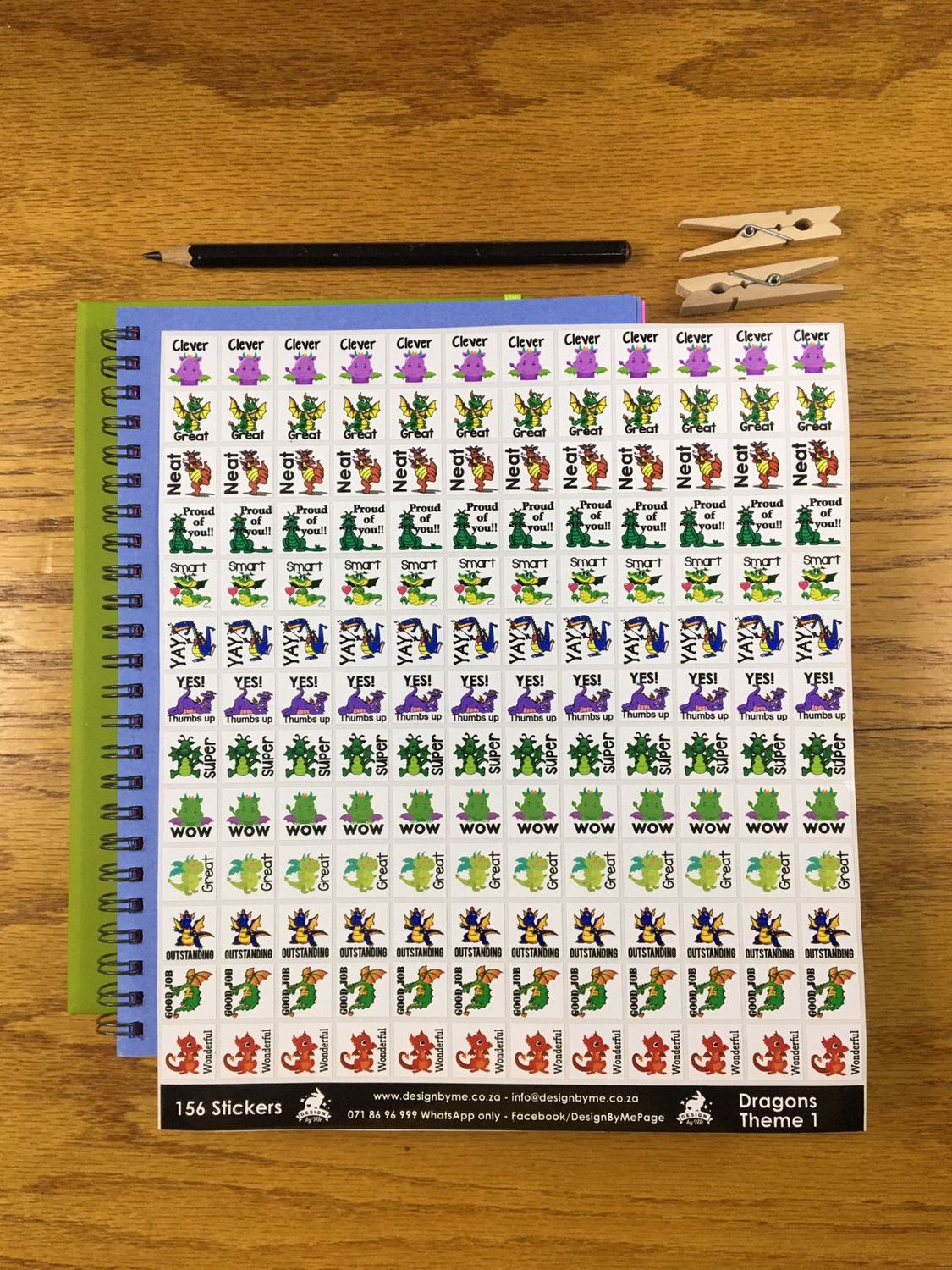 Dragons Fantasy Sample Sale 113 - English Reward Stickers