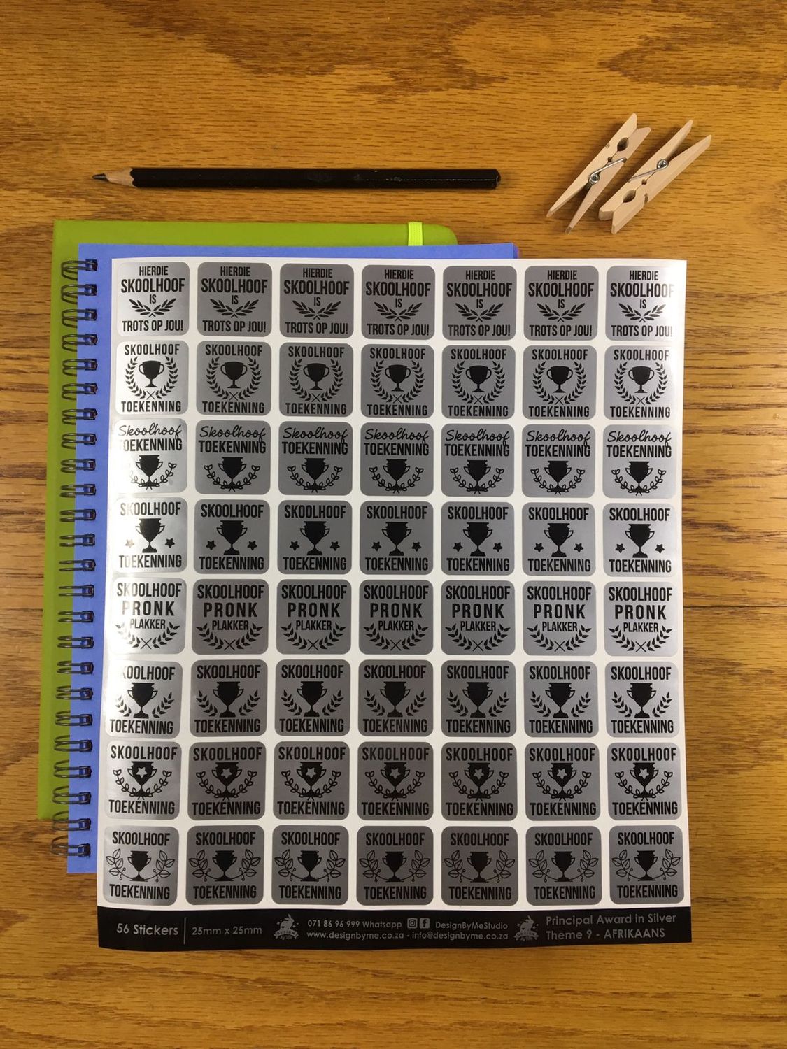 Principal Headmaster Theme 9  Afrikaans Stickers vir Prinsipaal Skoolhoof