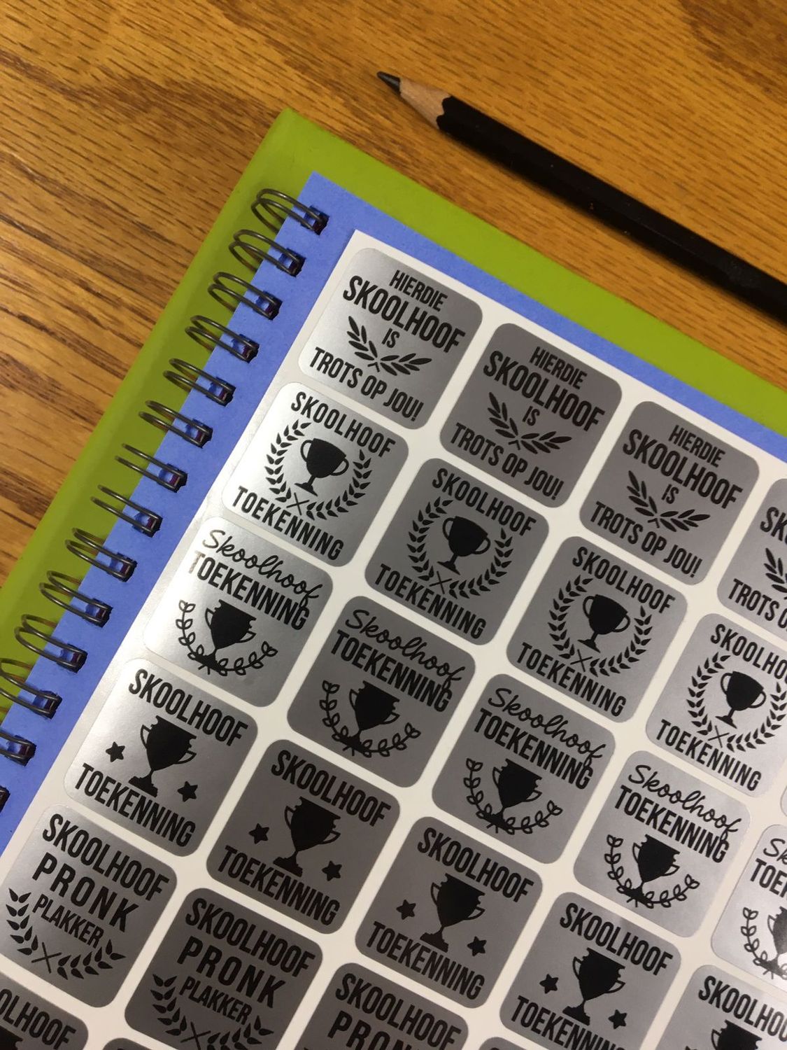 Principal Headmaster Theme 9  Afrikaans Stickers vir Prinsipaal Skoolhoof