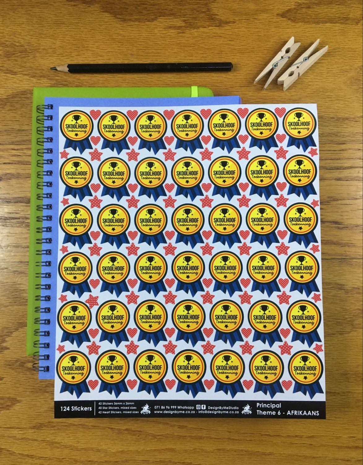 Principal Headmaster Theme 6  Afrikaans Stickers vir Prinsipaal Skoolhoof