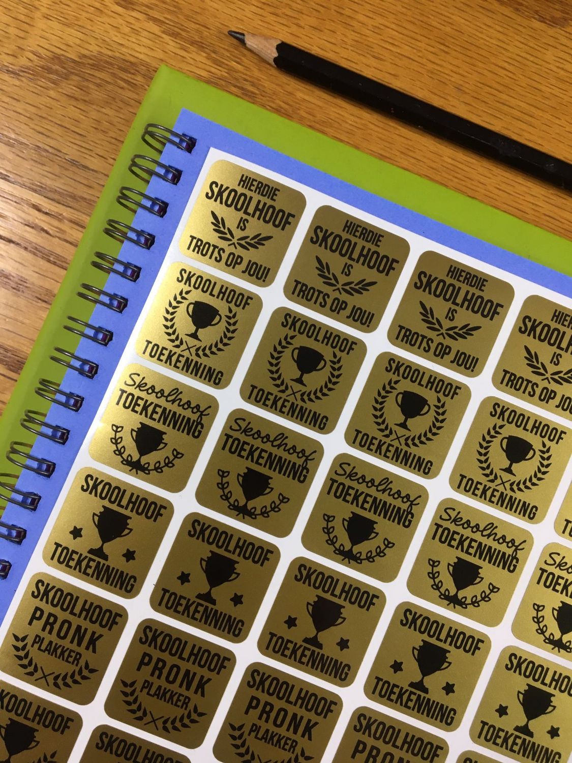 Principal Headmaster Theme 8  Afrikaans Stickers vir Prinsipaal Skoolhoof