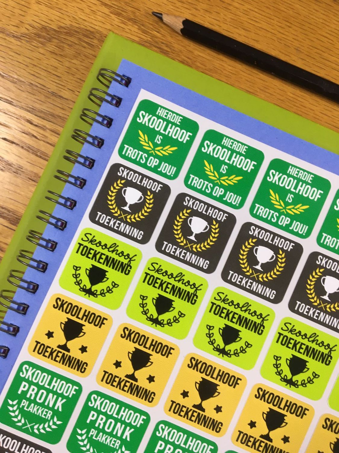 Principal Headmaster Theme 7  Afrikaans Stickers vir Prinsipaal Skoolhoof