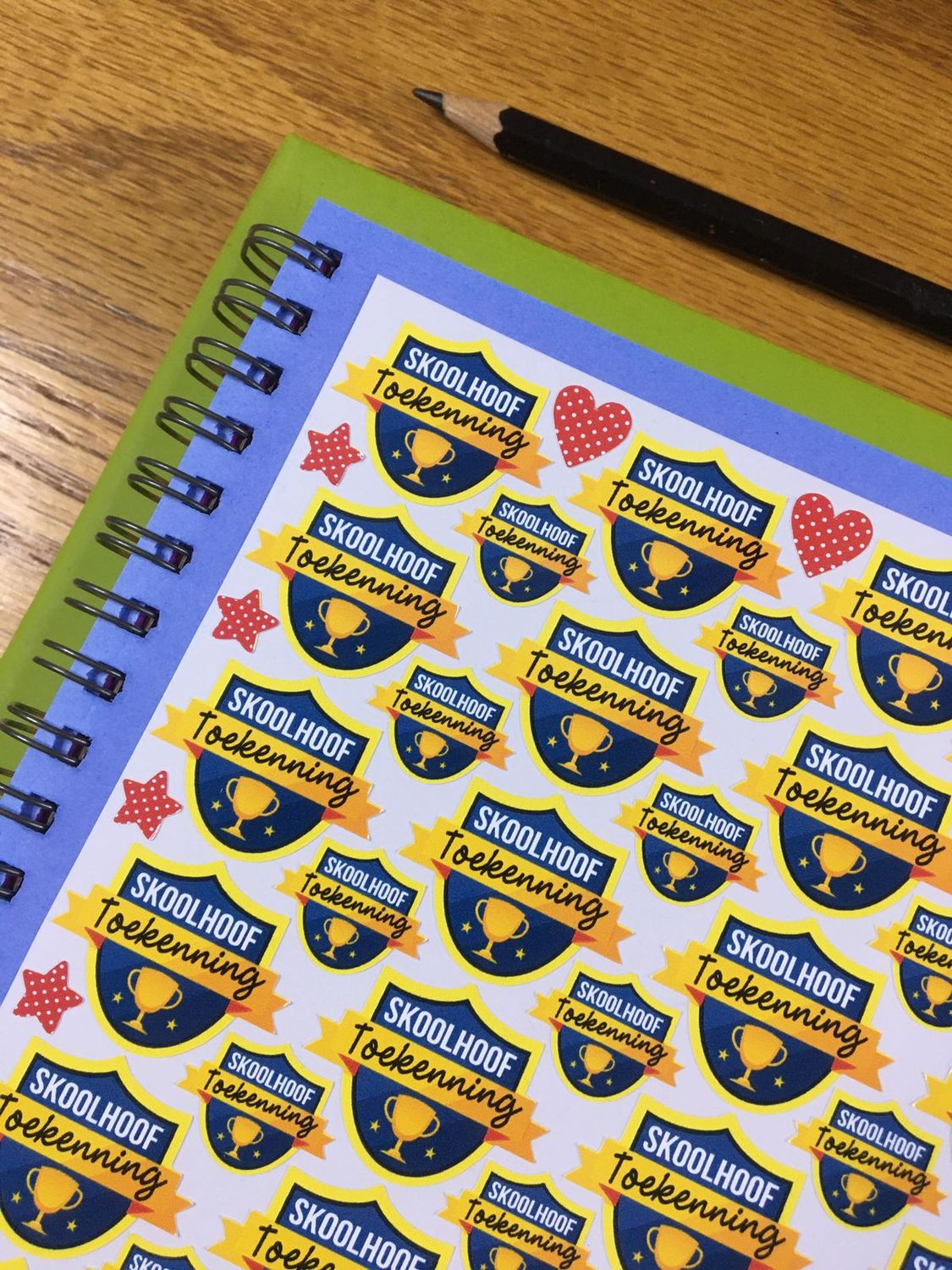 Principal Headmaster Theme 4 Afrikaans Stickers vir Prinsipaal Skoolhoof