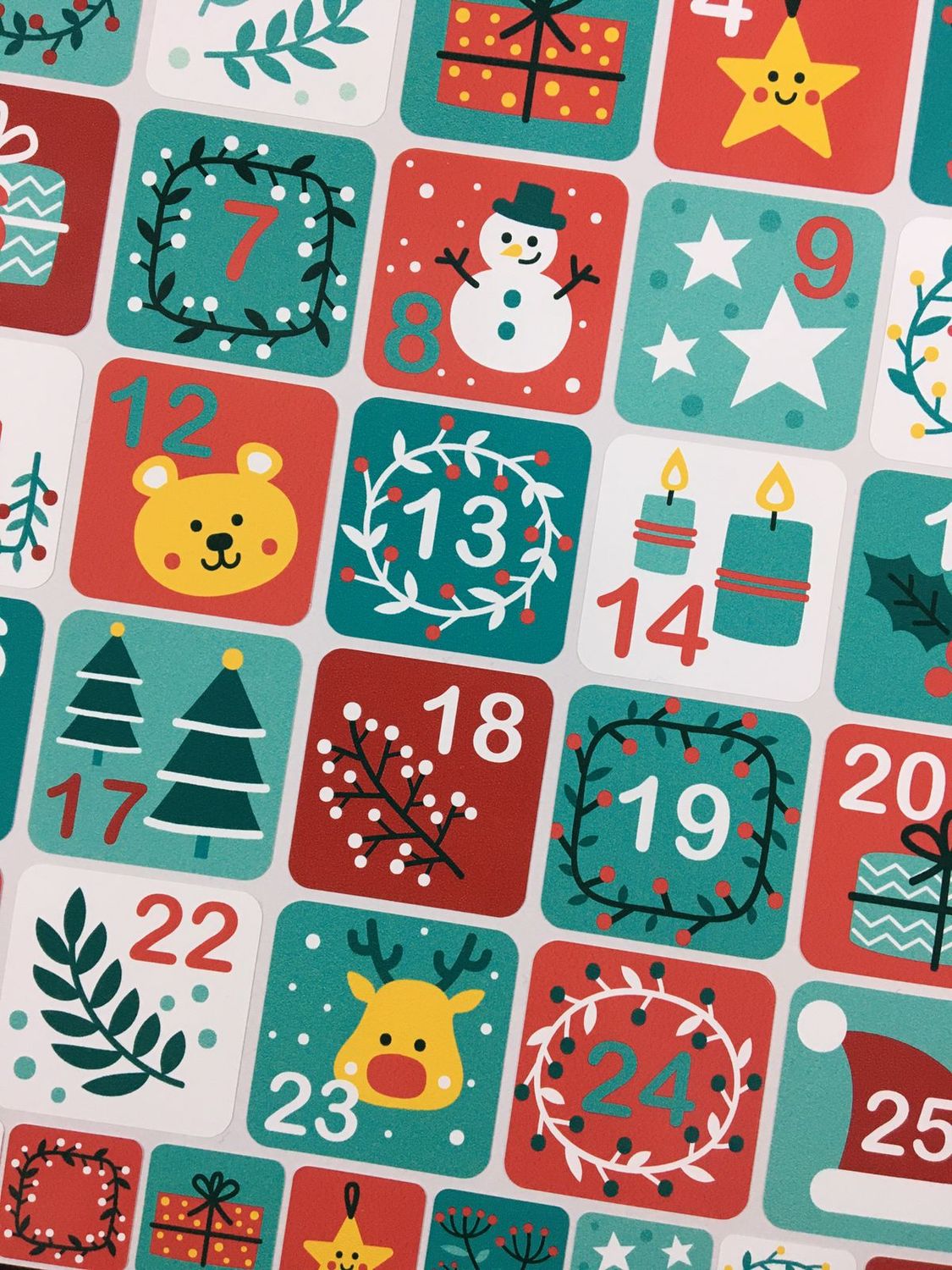 Advent Calendar Stickers - Theme 2 - No Words