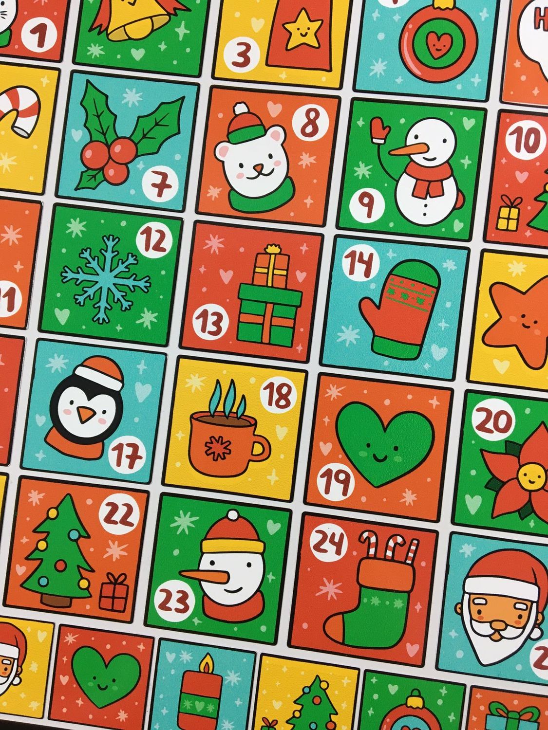 Advent Calendar Stickers - Theme 1 - No Words