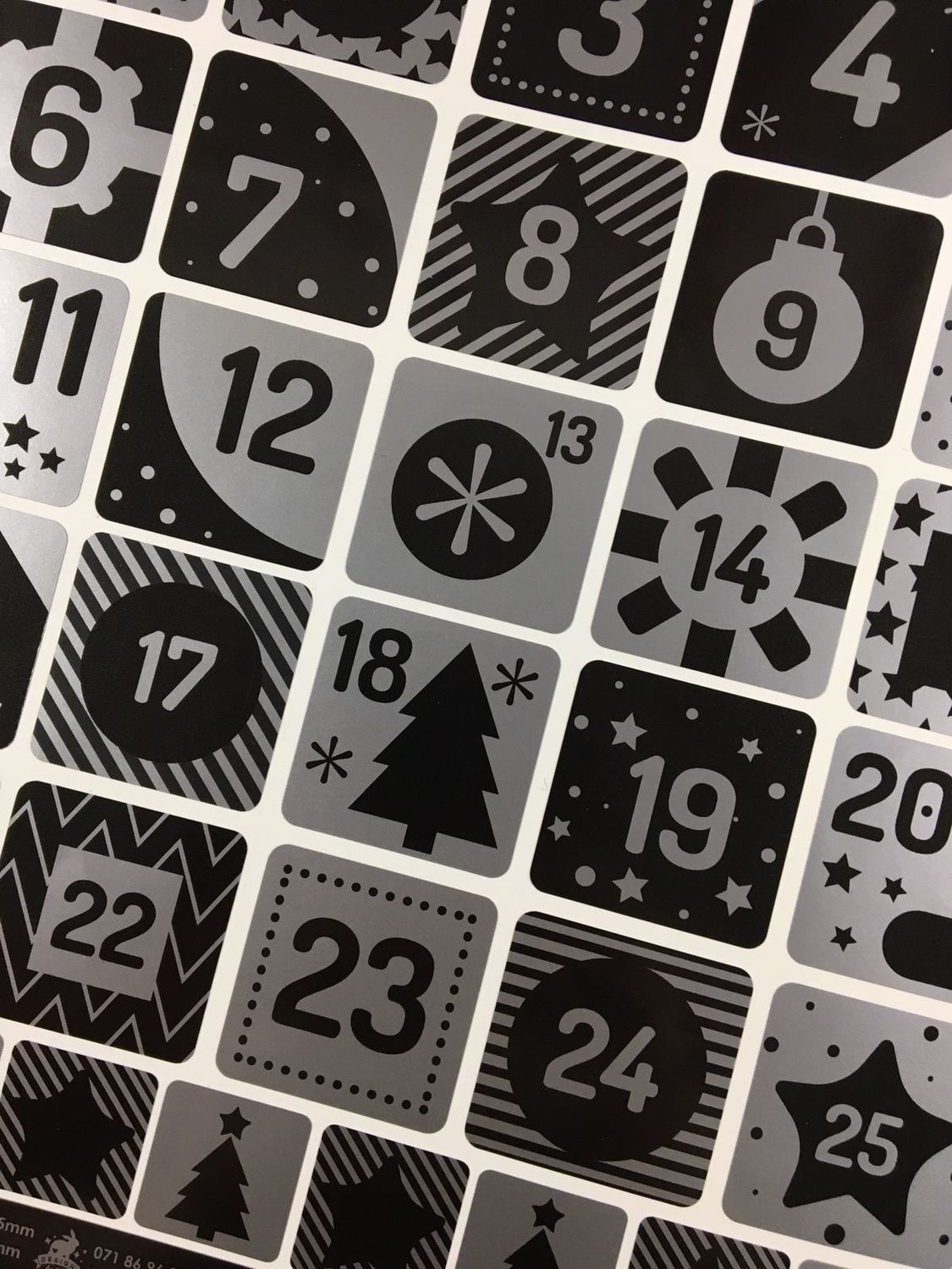 Advent Calendar Stickers - Theme 6 - No Words