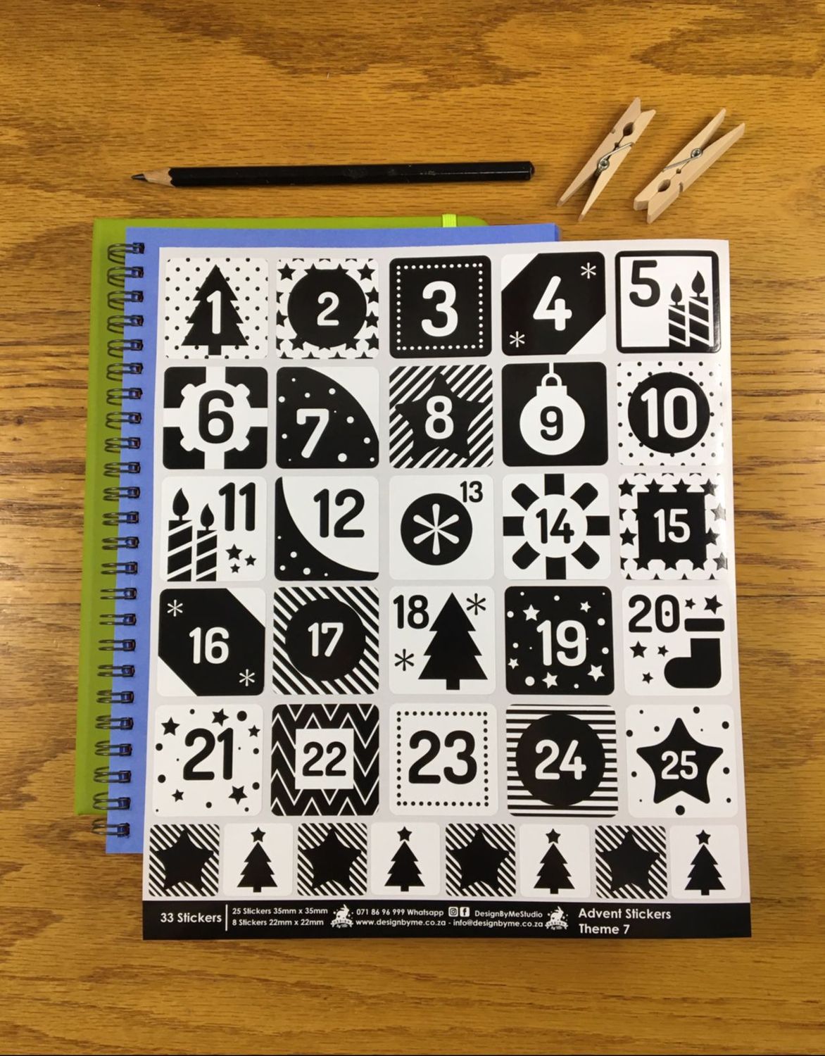 Advent Calendar Stickers - Theme 7 - No Words