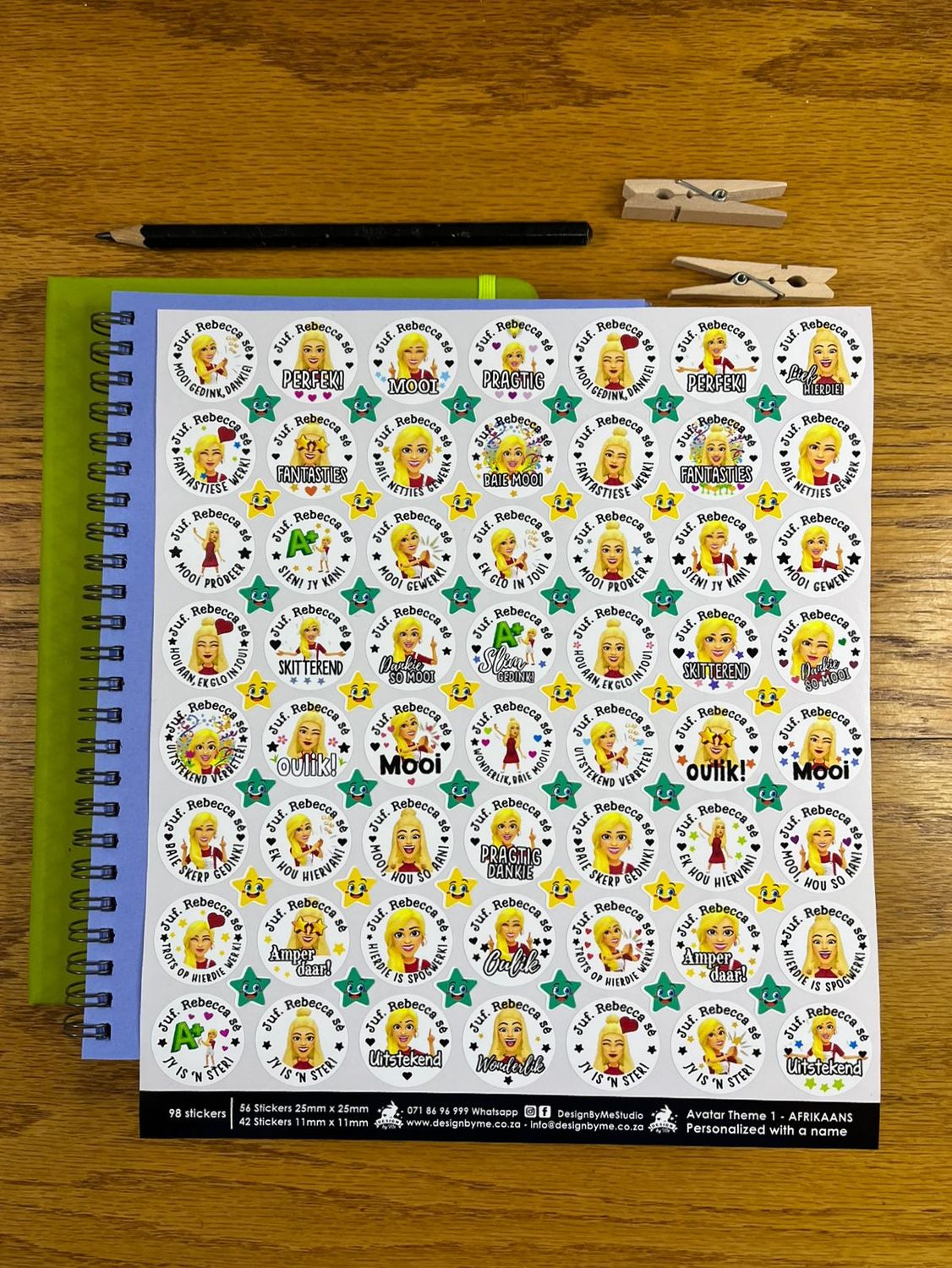 Avatar Theme 1 Reward Stickers - Personalized with a Name