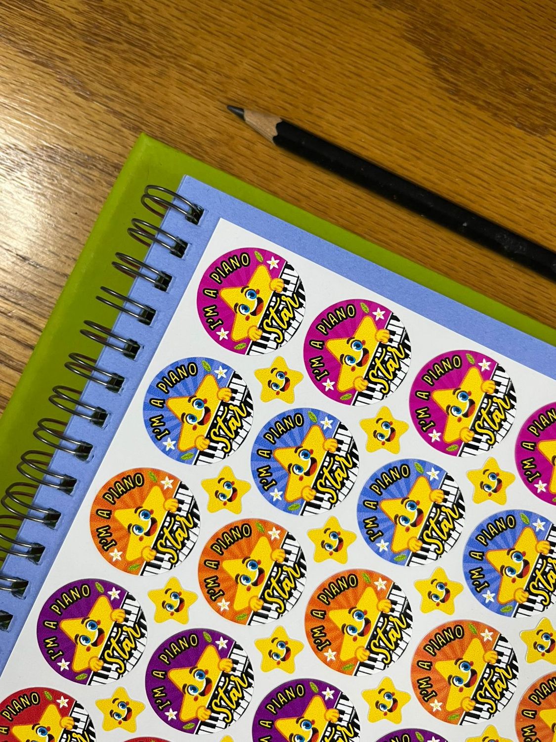 Piano Theme 6  Reward Stickers in English