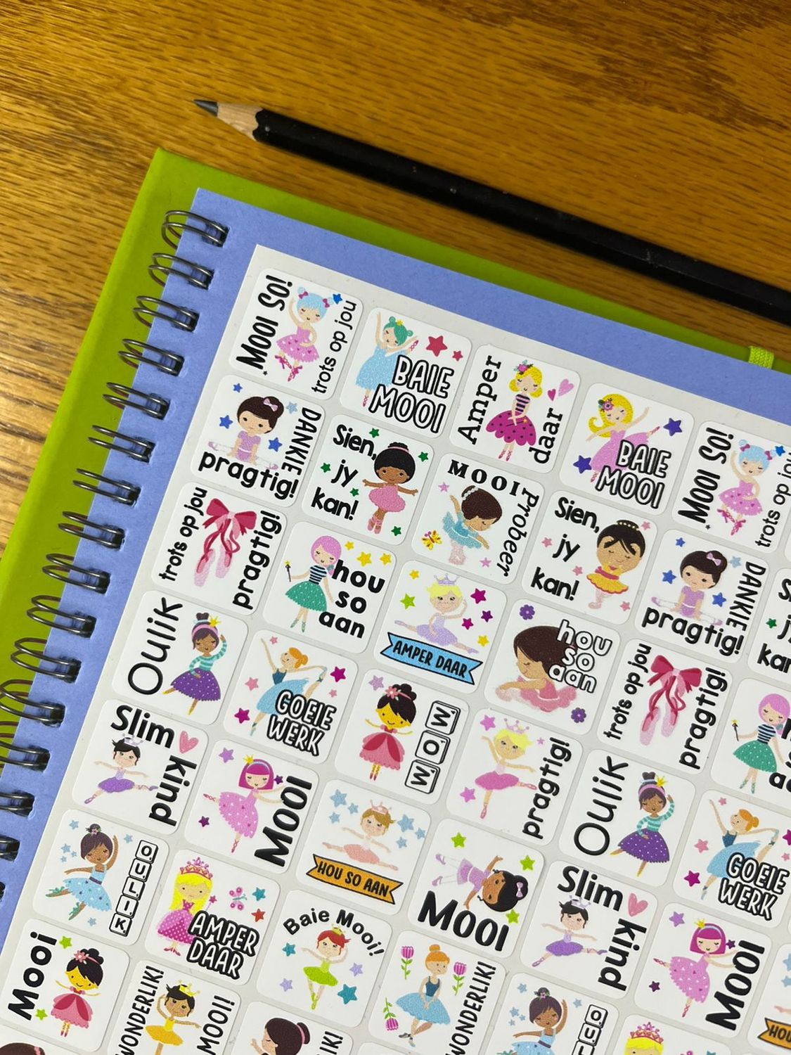 Ballerina Theme 6 - Afrikaans Stickers