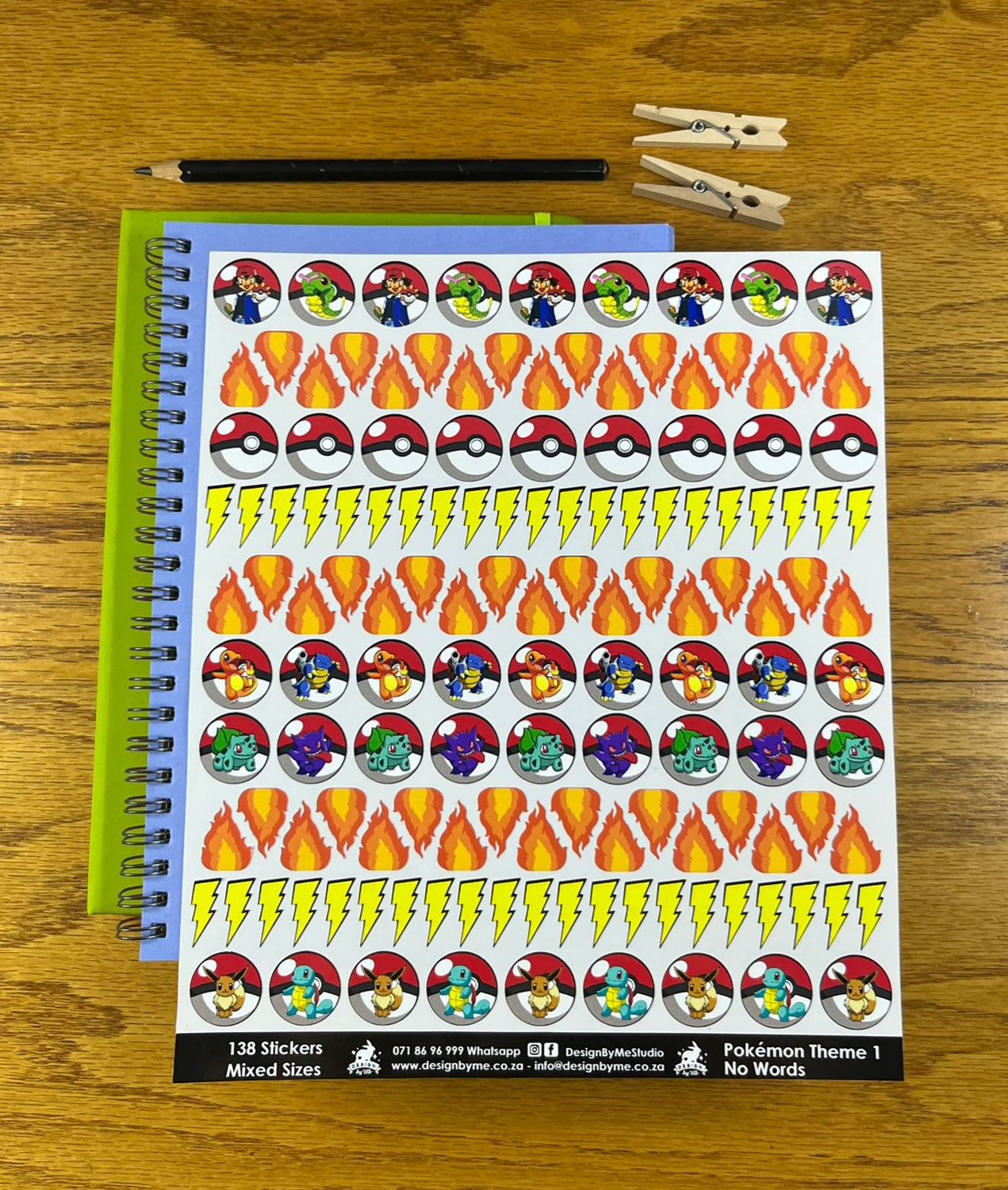 Pokémon Inspired Theme 1 - NO WORDS Stickers