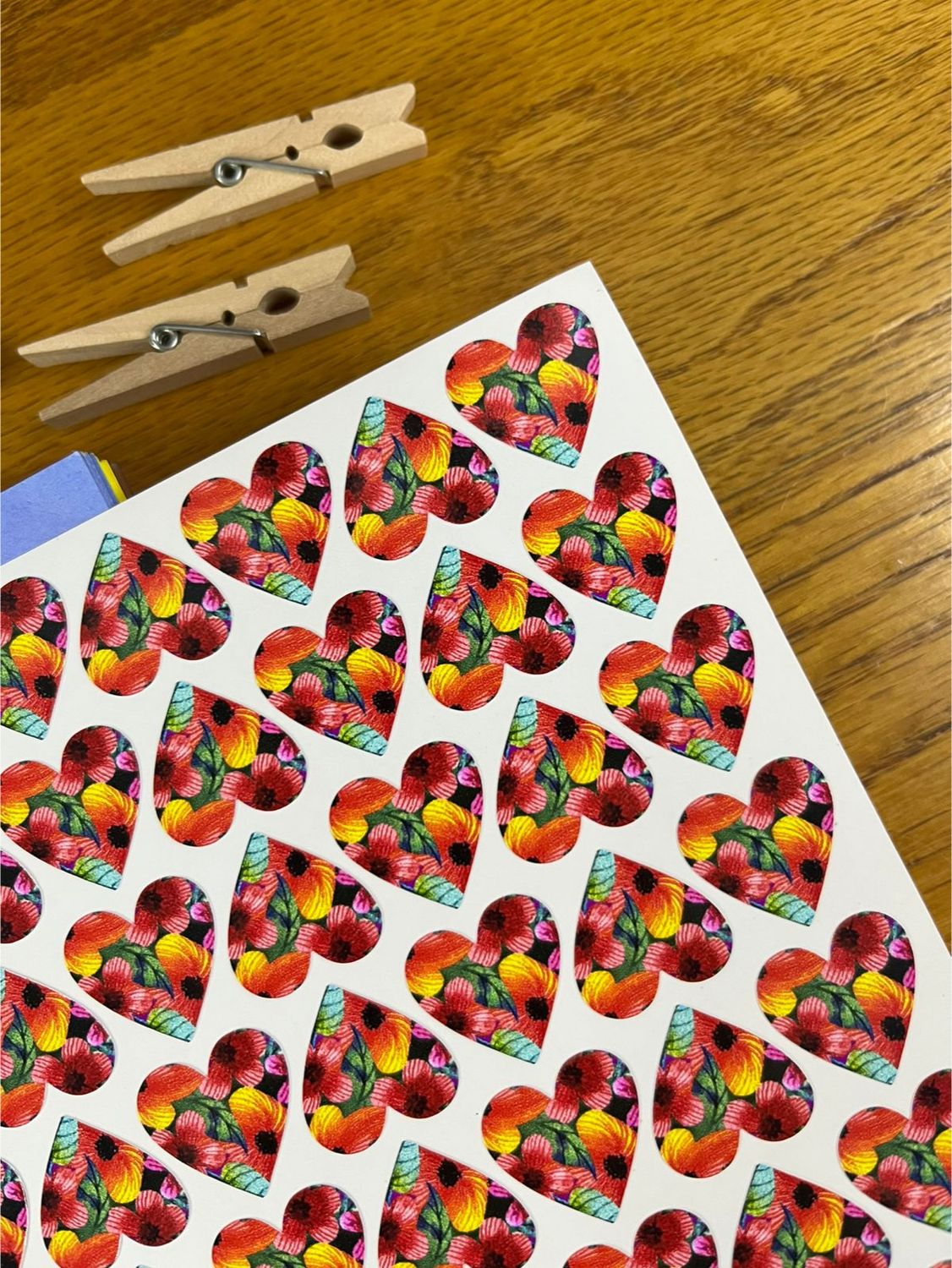 Floral Hearts Theme 1 - NO WORDS Stickers