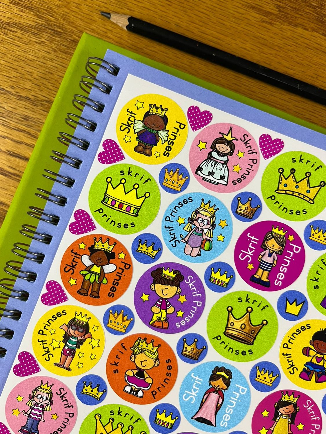 Writing Skrif Prinses Theme 2  Reward Stickers in Afrikaans