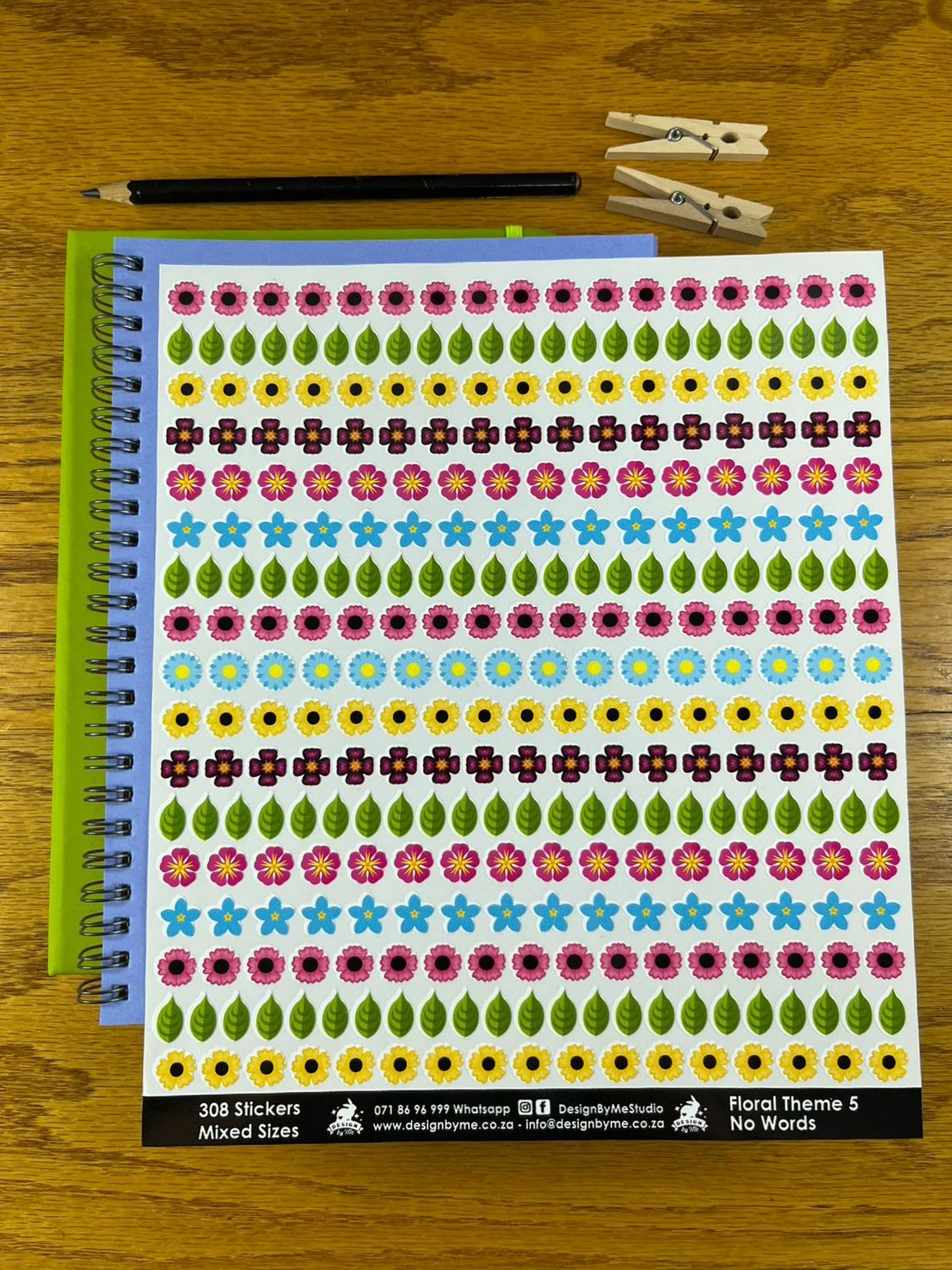 Floral Garden Flowers Theme 5 - NO WORDS Stickers