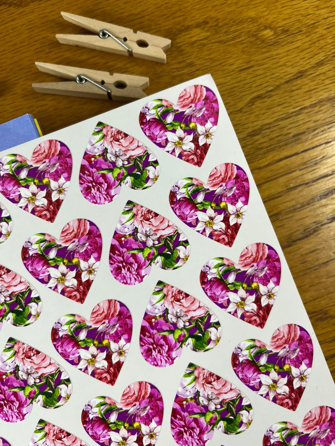 Floral Hearts Theme 4 - NO WORDS Stickers