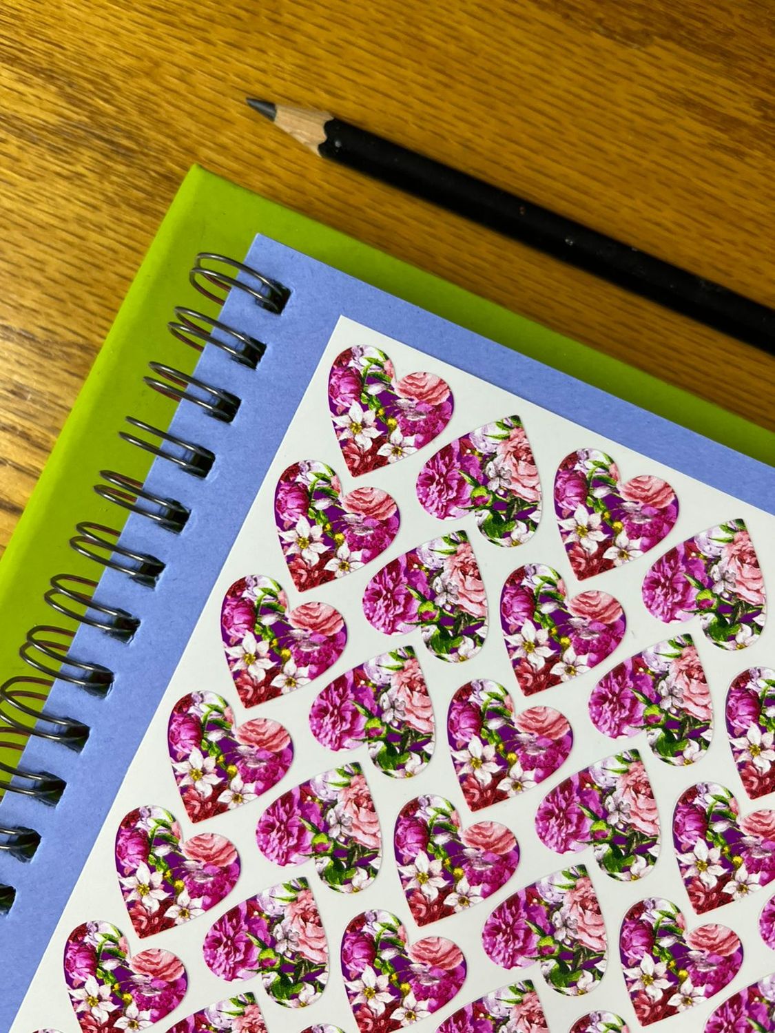 Floral Hearts Theme 3 - NO WORDS Stickers