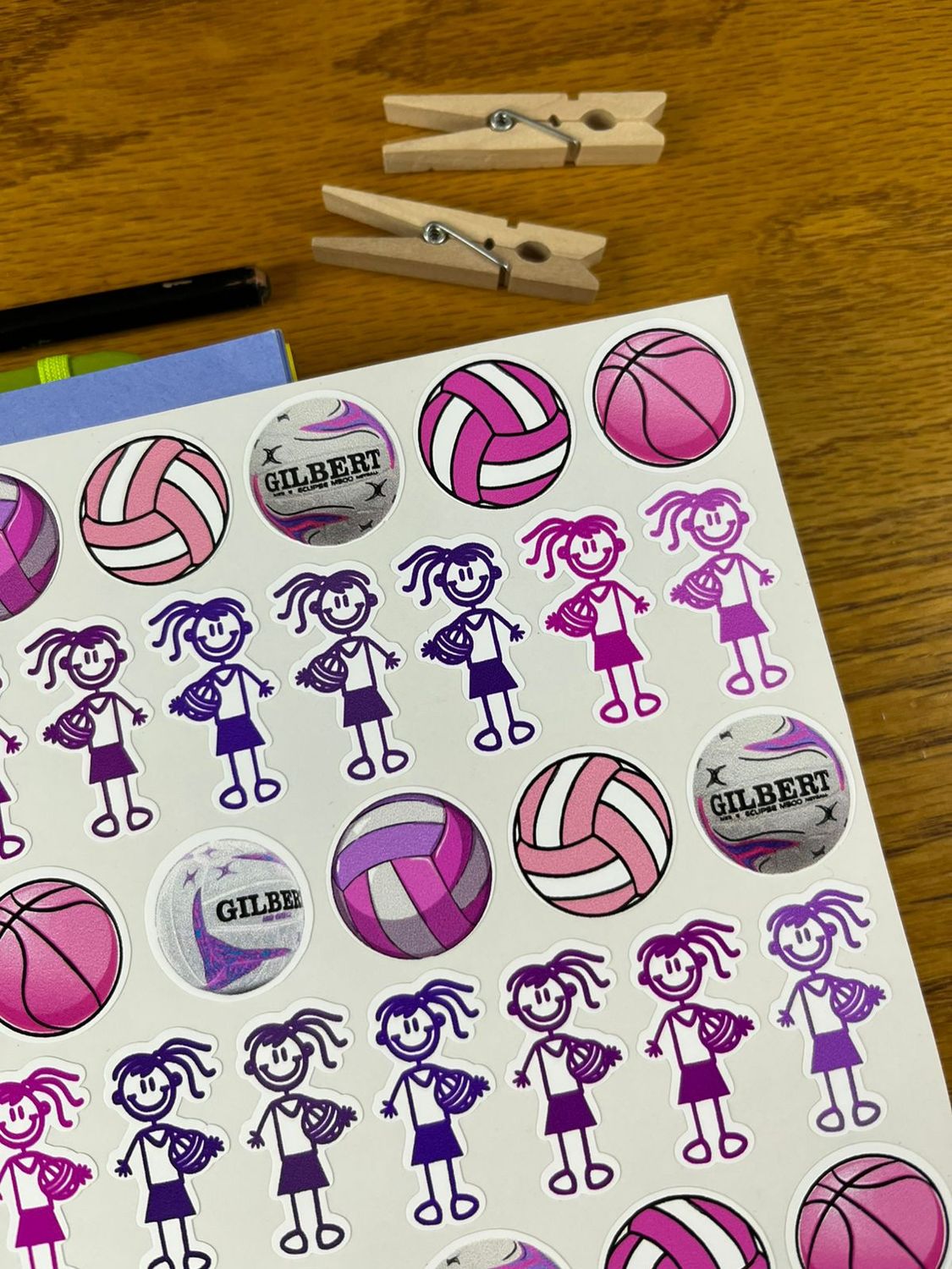 Netball Netbal Theme 5.1 Stickers in Afrikaans