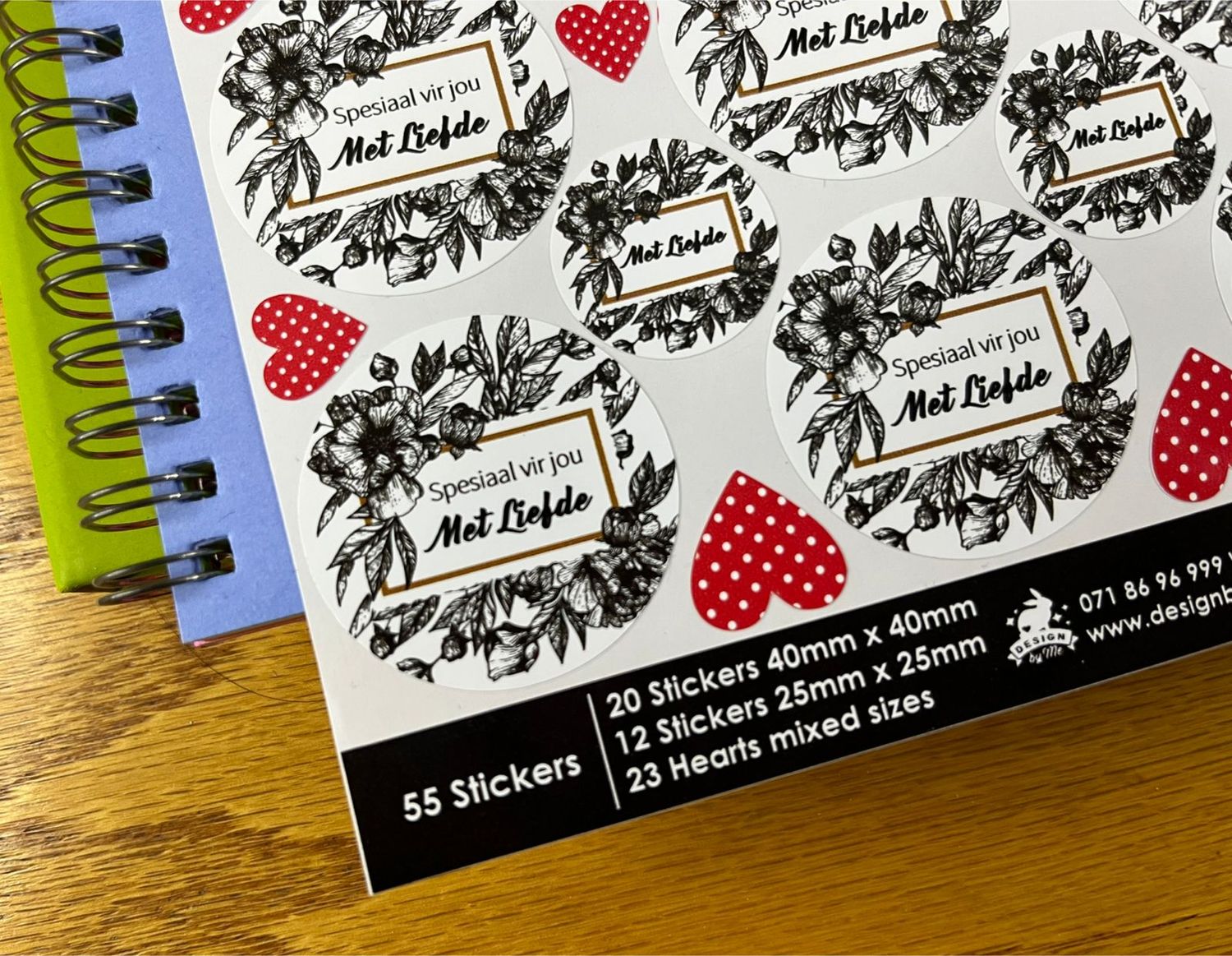 Floral themed gift stickers sample sale 22 in Afrikaans