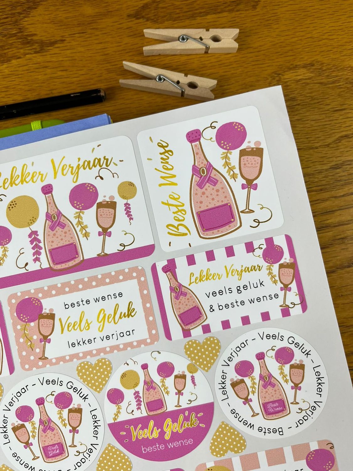 Bubbly themed birthday stickers sample sale 61