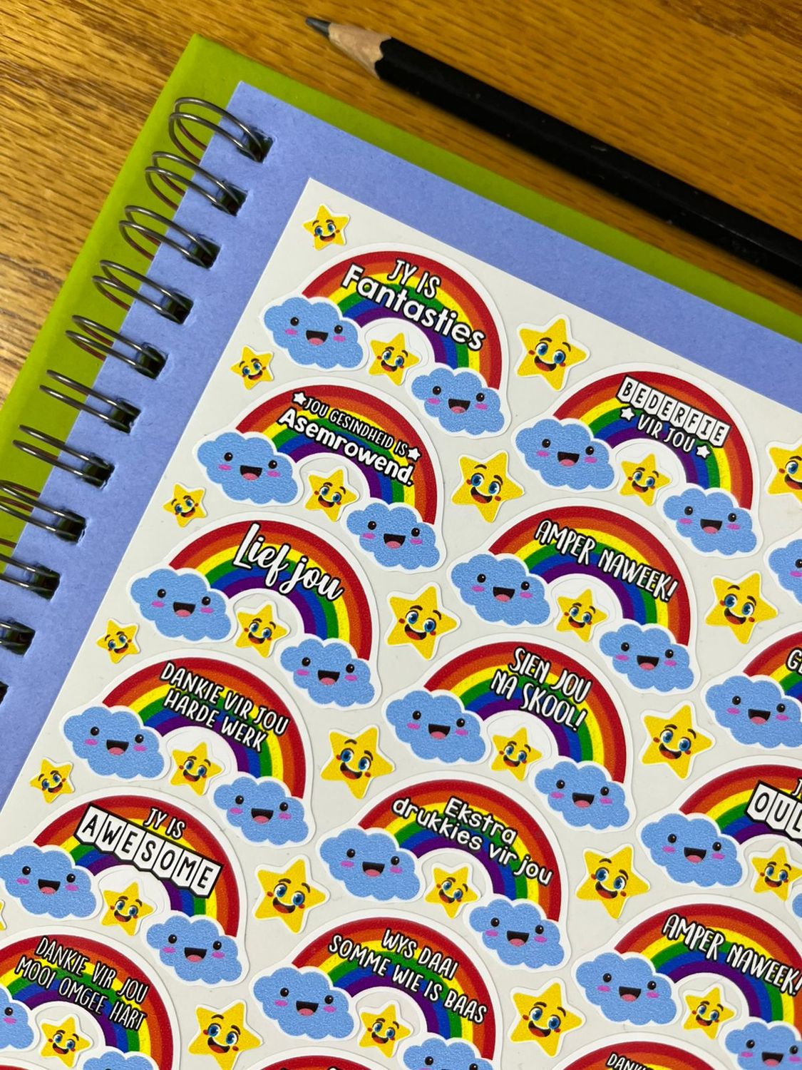 Rainbow theme lunchbox stickers Sample Sale 65
