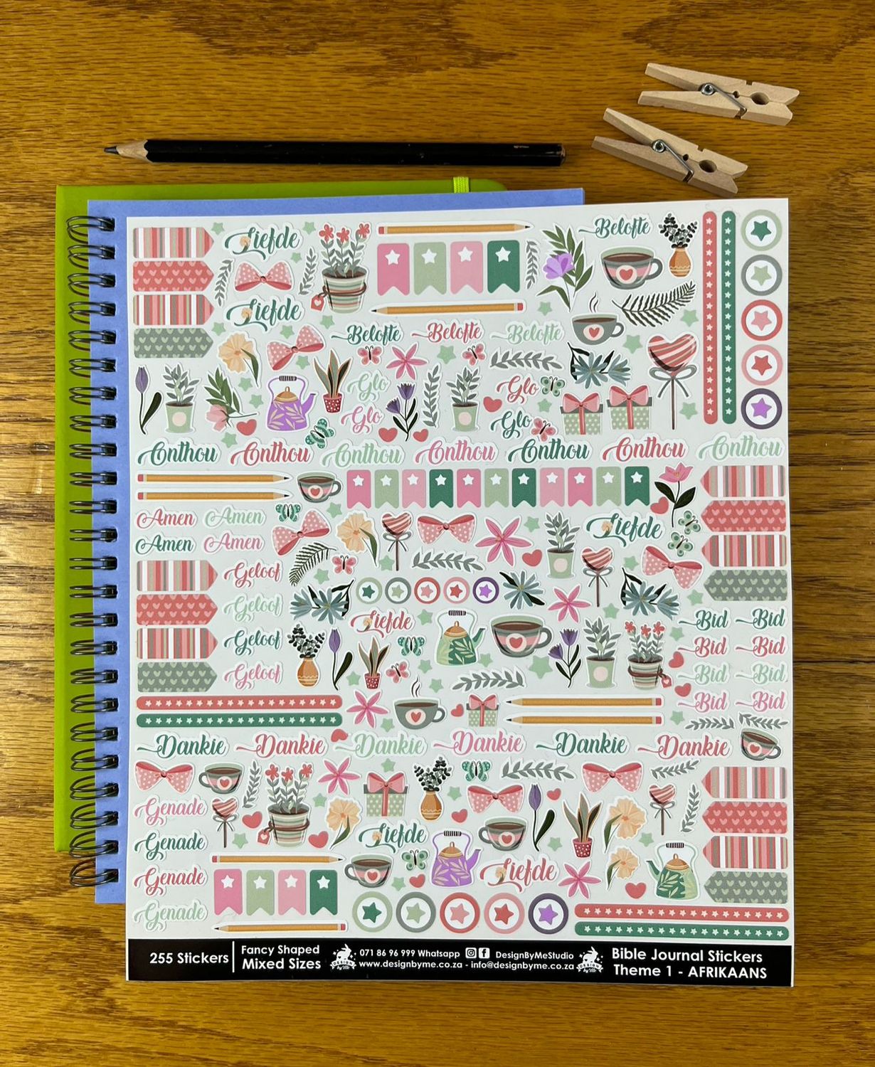 Bible Journal Stickers Theme 1 Bible Study Stickers in Afrikaans