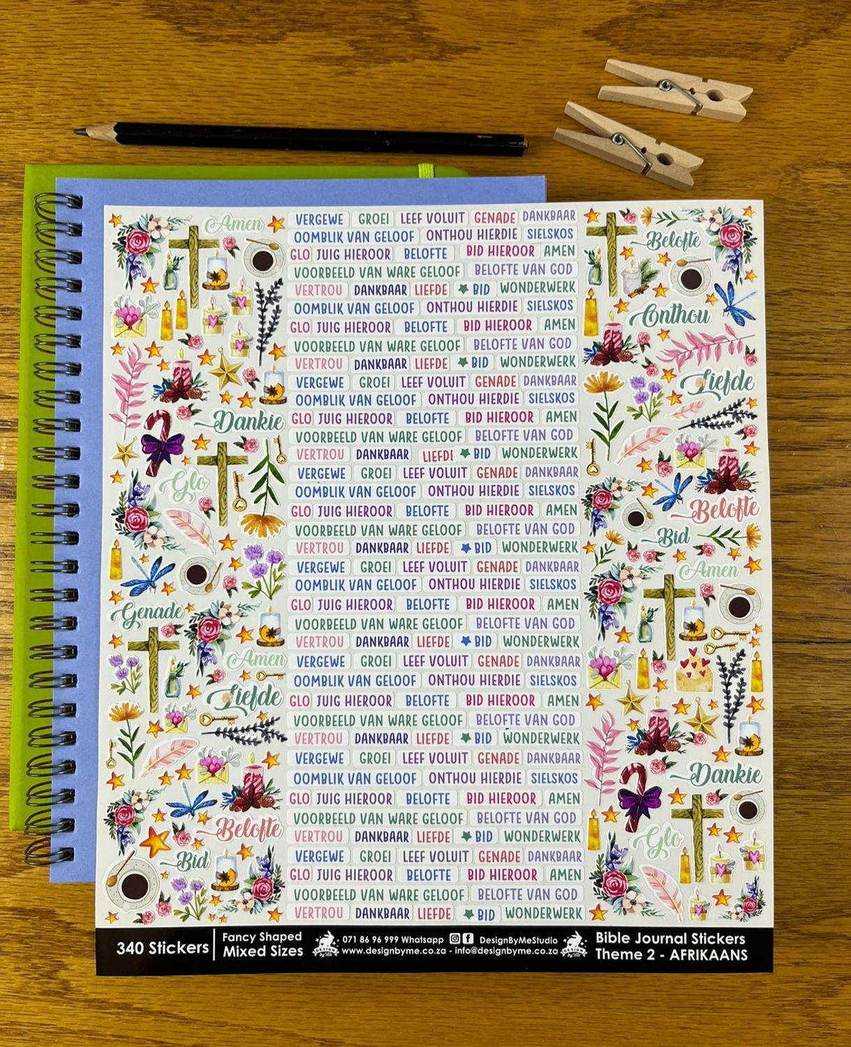 Bible Journal Stickers Theme 2 Bible Study Stickers in Afrikaans