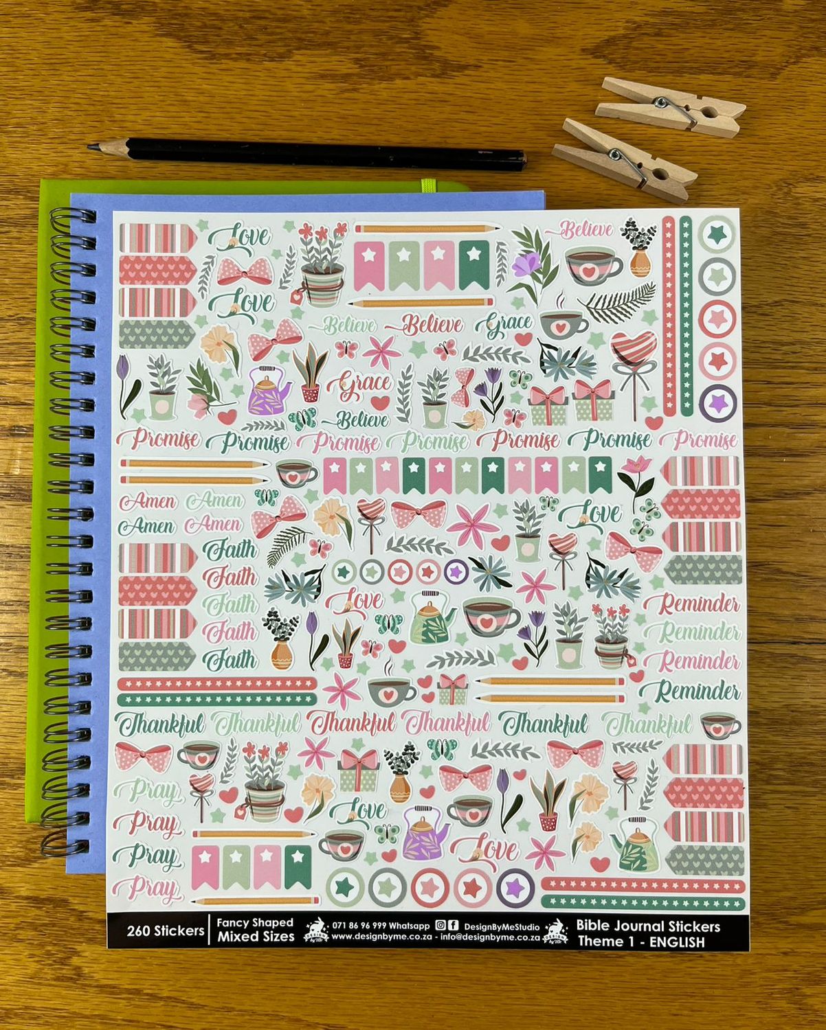Bible Journal Stickers Theme 1 Bible Study Stickers in English