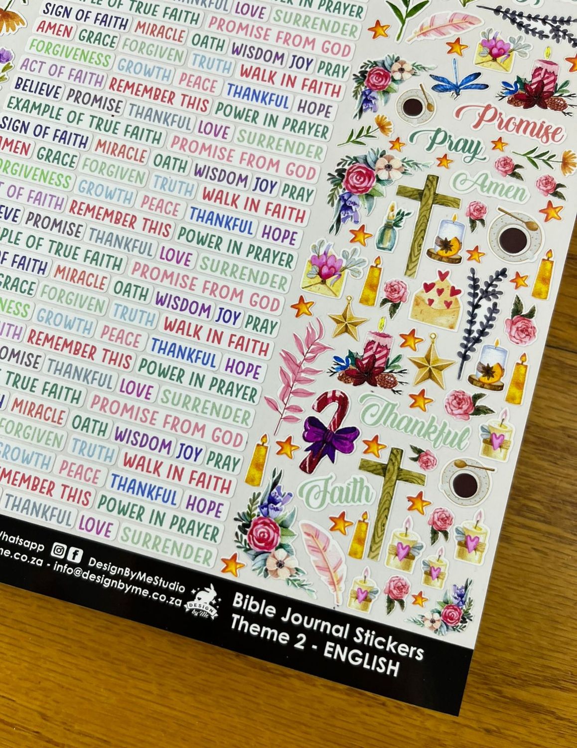Bible Journal Stickers Theme 2 Bible Study Stickers in English