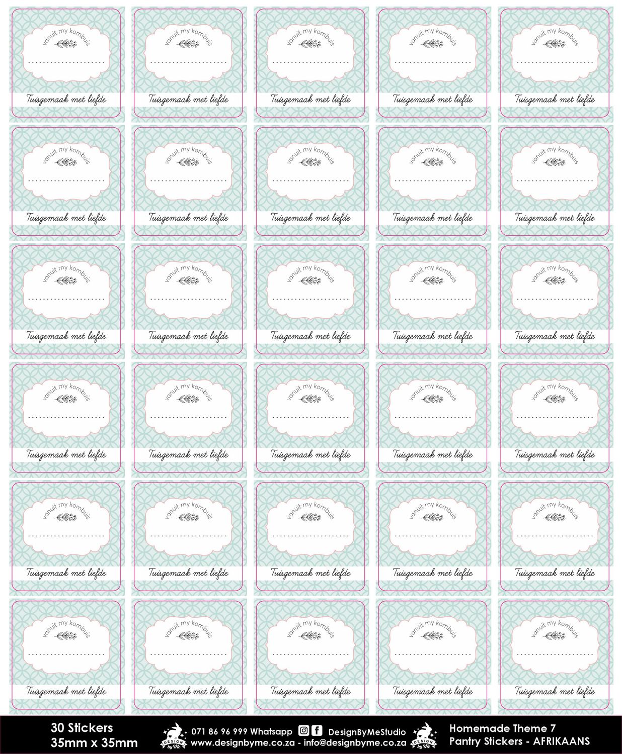 Food Label Pantry Stickers theme 7