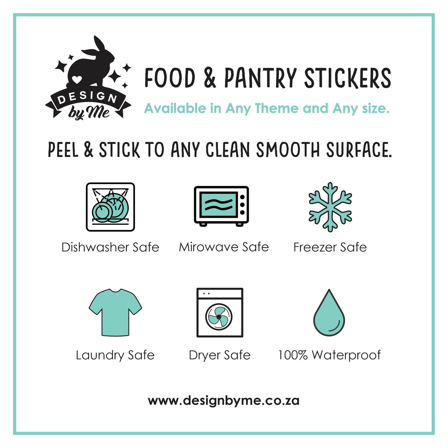 CUSTOM MADE Food Pantry Label Stickers