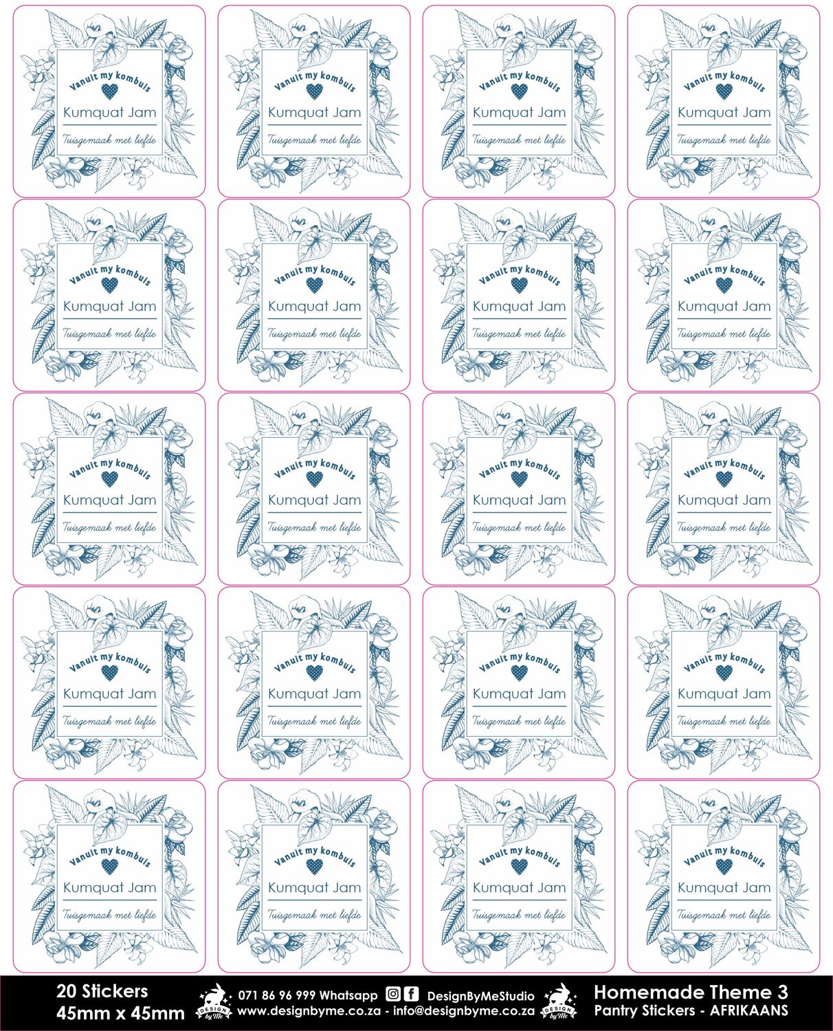 Food Label Pantry Stickers theme 3