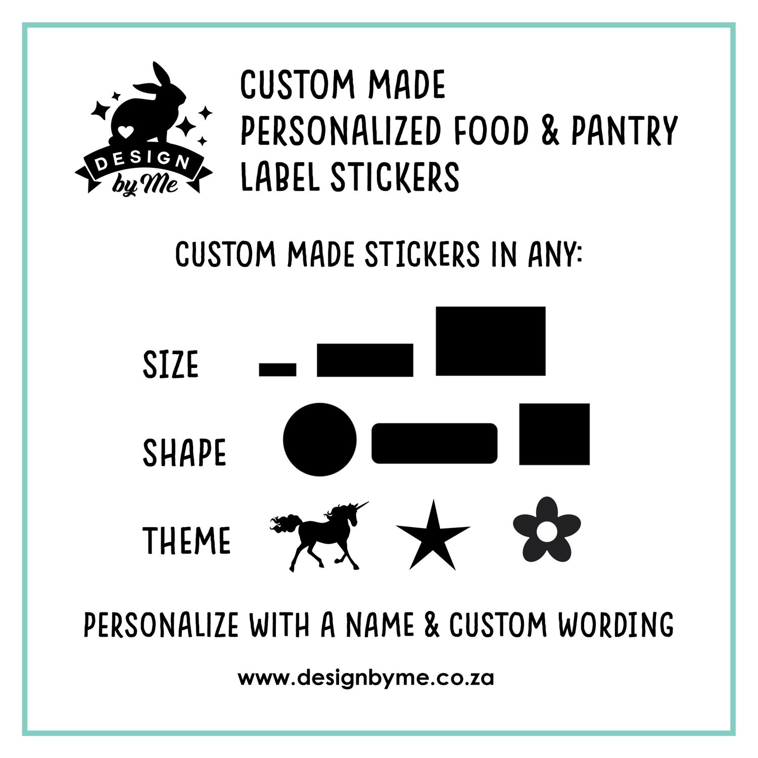 CUSTOM MADE Pantry Label Stickers